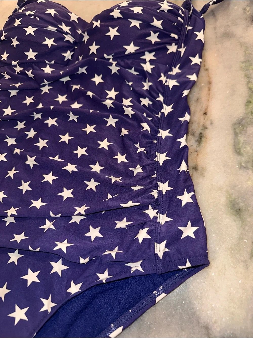 Nip Tuck Size 10 Navy‎ Star Print One-Piece Swimsuit